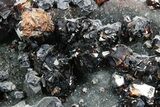 Gemmy Orange Sphalerite Crystals on Quartz - China #353602-1